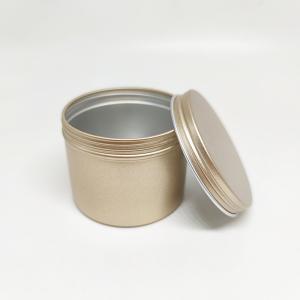 China Tea Aluminum Tin Plate Cans Screw Top Round Candle Spice Tins Containers wholesale