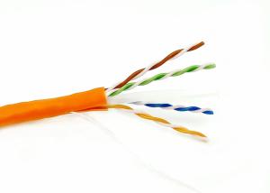 China Orange PVC UTP Bulk CAT6 Ethernet Cable 23AWG 4 Pairs Unshielded Twisted Wire wholesale