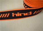 Orange Black Sport Elastic Band , Elastic Webbing Belt High Tensile
