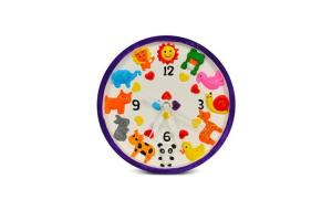 China Magic Moving Wildlife Design Clock Arts And Crafts Toys With 8 DIY Colors 21CM Dia wholesale