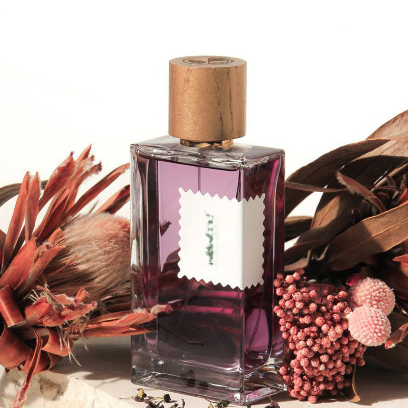 Natural Solid Wood Cylinder Type Perfume Bottle Cap With Gold Print
