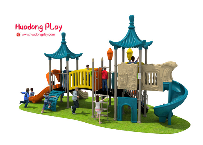LLDPE Material Outdoor Playground Slides Pipe Galvanized Treated Easy Maintain