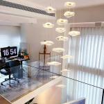 Modern Lotus Leaf Design LED Ceiling Acrylic Light Staircase Luxury Home