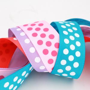 China logo dot printed ribbon silk screen wholesale