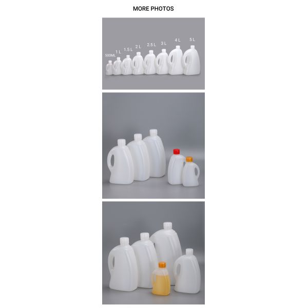Patented Design Empty Plastic Cooking Oil Bottle with Oil-Backflow Lid Laundry Detergent Liquid Soap Packaging Jugs