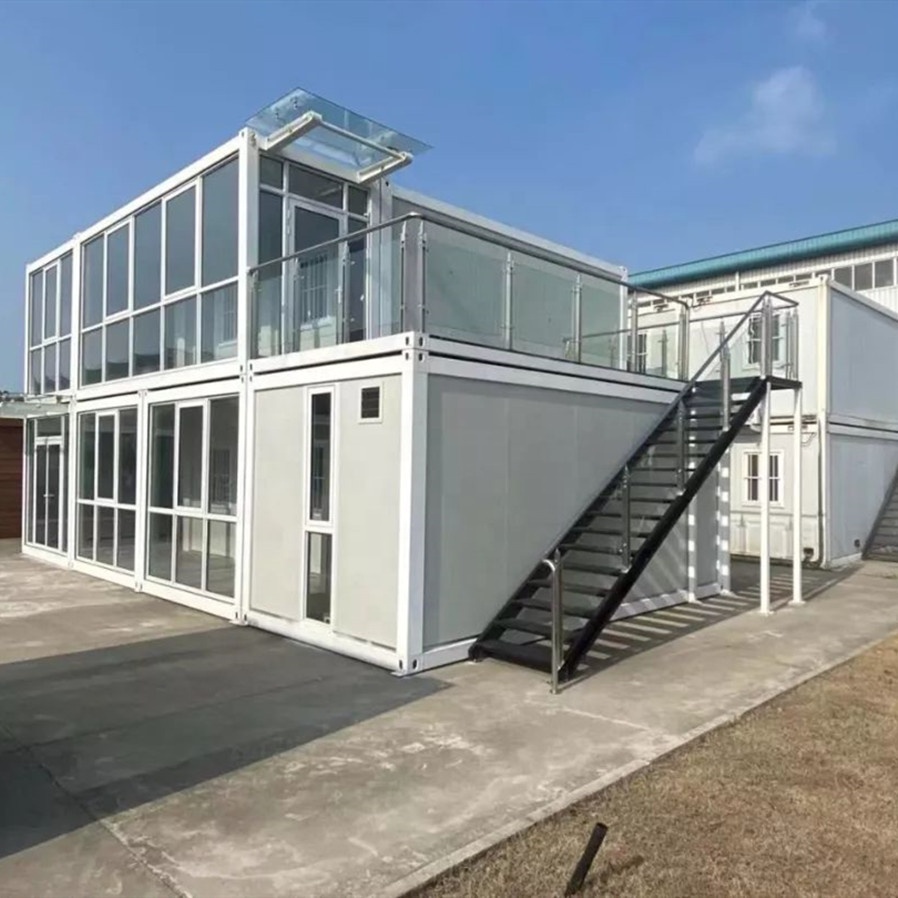 Zontop Modern Frame Cheap Easy Assemble 2 Story China Prefab House Prefabricated Steel Building Container Houses