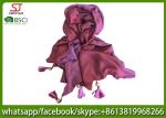 Chinese supplier two side wooden bead tassel spring summer thin tassel scarf 90