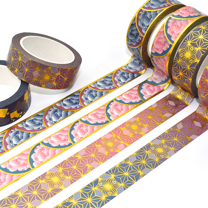 Kpop Rainbow Galaxy Holographic Washi Tape Gold Foil Custom