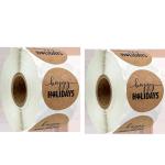Round Waterproof Glossy Custom Label Stickers Roll Printing Brand Logo