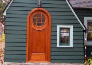 China Exterior Solid Wood Doors , Double Open Grill Main Solid Wood Front Entry Doors wholesale
