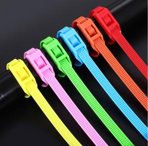 China 10x400mm Colorful Nylon Cable Tie Indoor Playground Nylon 66 Cable Tie on sale