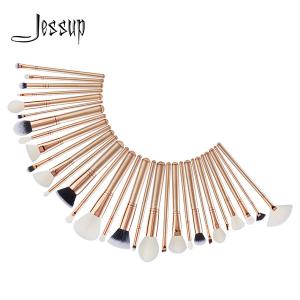 China Jessup 30Pcs Golden / Rose Gold Pro Makeup Brushes Set OEM Makeup Supplier Beauty Tools T400 wholesale