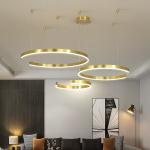 Gold Color Metal Acrylic Modern LED Ring Chandeliers 85 - 265V