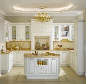 China modular kitchen designs,kitchen supplies from China,solid wood door panel,white kitchen cabinets image wholesale