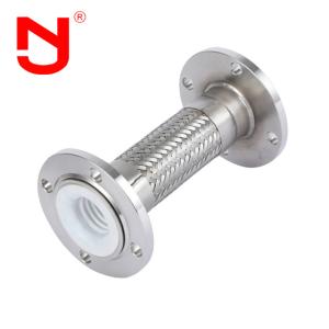 China PTFE Lining Stainless Steel Wire Braided Corrugated Metal Hose Flexible Fittings wholesale