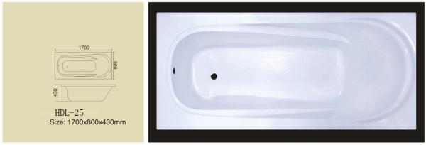 Acrylic bathtub, simple bathtub, common bathtub,sanitary ware, bathroom bath tub