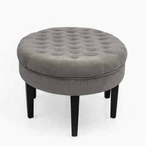 China Simplicity Modern Ottoman Stool Bench Oval Tufted Footrest Fabric Coffee Table wholesale