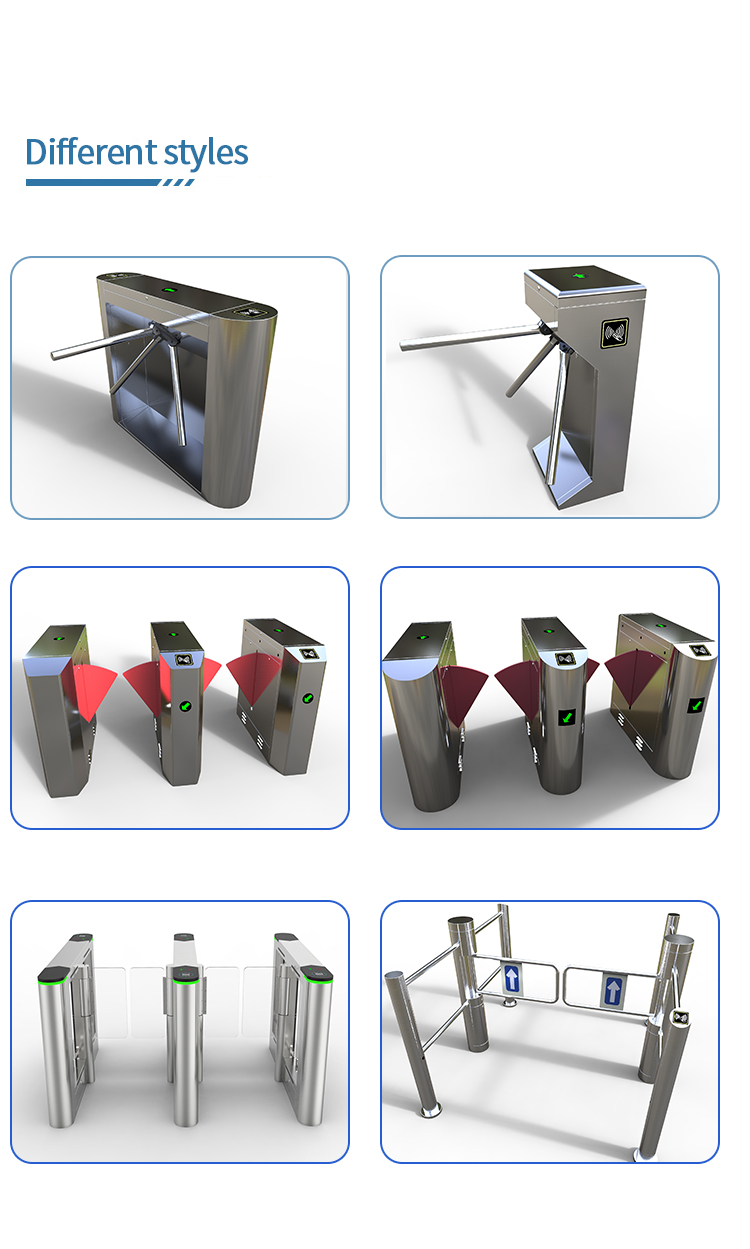 Automatic Access Control Swing Barrier Gate Facial Recognition Revolving Turnstile