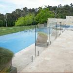 Light Pool Fencing Frameless Glass Tempered Stainless Aluminium Brackets