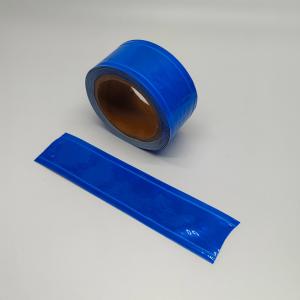 China Custom High Visibility Sew On Blue PVC Reflective Tape For Clothing Safety Tape Traffic Sign wholesale