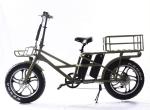 Long Range 48V 500W Electric Cargo Bike With Colorful LCD Display And Tires