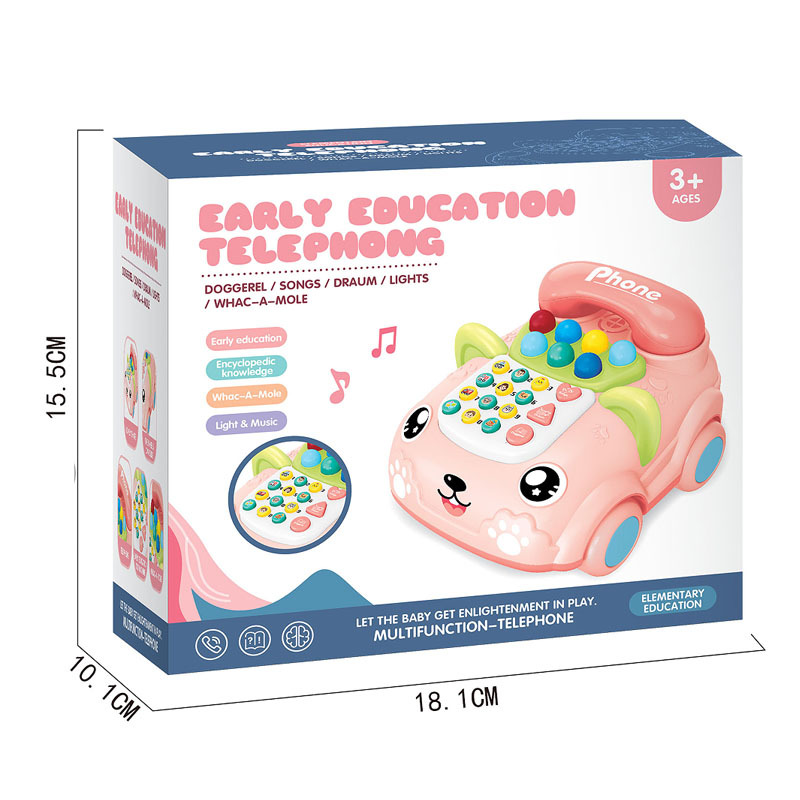 Interactive Cartoon Music Light Baby Phone Toy for Parent-Child Early Education