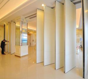 China Auditorium Interior Decorated Wooden Movable Partition Walls / Sliding Room Dividers wholesale