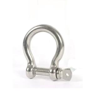 China Precision Casting Technology Black and Silver Polished Stainless Steel 304/316 D Shackle Bow Shackle for Fastening wholesale