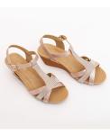 BS114 Bohemian Slope Heel Roman Shoes Women Summer Retro One With Vacation Large