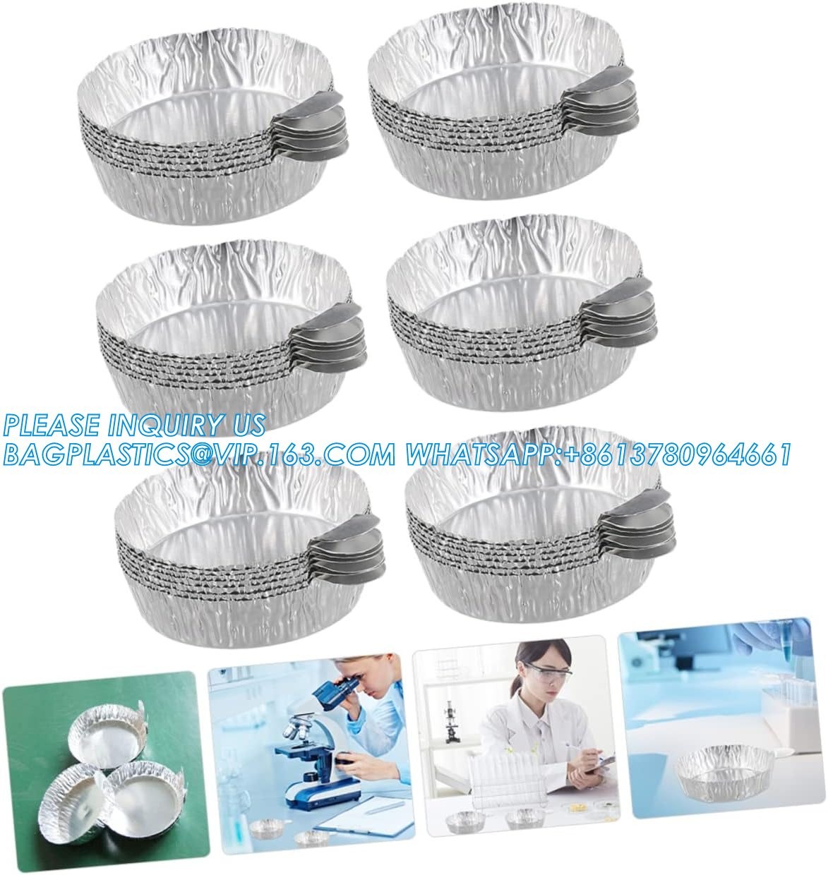 Aluminum Weighing Boats Liquid Mixing Foil Trays Aluminum Weighing Pan Foil Reusable Chemistry Weighing Pan for Lab