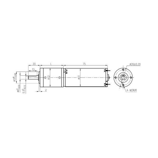 D3175PLG Small Dc Gear Motor CE Passed With Stable Performance