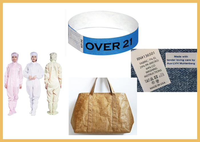 1025D 1082D Dyeable Dupont Tyvek For Wristband High Tenacity Waterproof