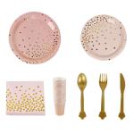 Christmas Pink Napkins Disposable Paper Tableware For Parties