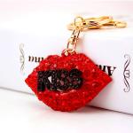Heart Shaped Key Chain Ornaments 1.3 Inch Wide Crystal Irregular