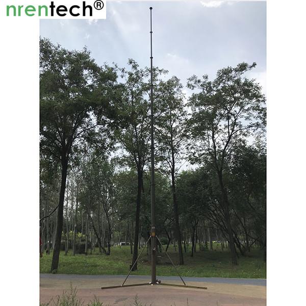 12m crank manual telescopic mast, crank antenna mast, telescpic mast, manual