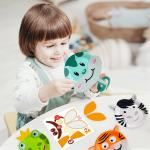 5 PCS DIY Disposable Animal Paper Plate Craft Kit For Holiday And Party