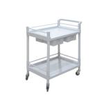White Abs Hospital Medicine Trolley , Low Noise Delivery Trolley In Hospital