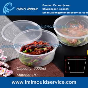 China 3000ml pp large round thin wall plastic serving bowls mould/ plastic salad bowls mold wholesale