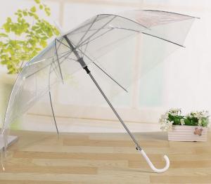 China Transparent Clear Bell Shaped Umbrellas / Bridal Umbrella White Cap / Tips wholesale
