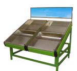 Multi Layer Fruit And Vegetable Display Stand Metal And Wooden Customer Size