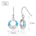 Custom S925 Sterling Blue Opal Necklace Silver Pendant Jewellery