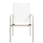 Aluminum Outdoor Textilene Armrest Dining Chairs For Restaurant