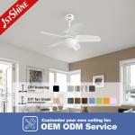 34 Inches Modern Ceiling Fan , DC Motor Plastic Blades White Quiet Ceiling Fan
