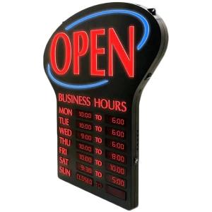China 19 11/16 X 25 3/8&quot; Digital Wall Mounted Neon Signs Open Business Hours Customize Neon LED Signs wholesale