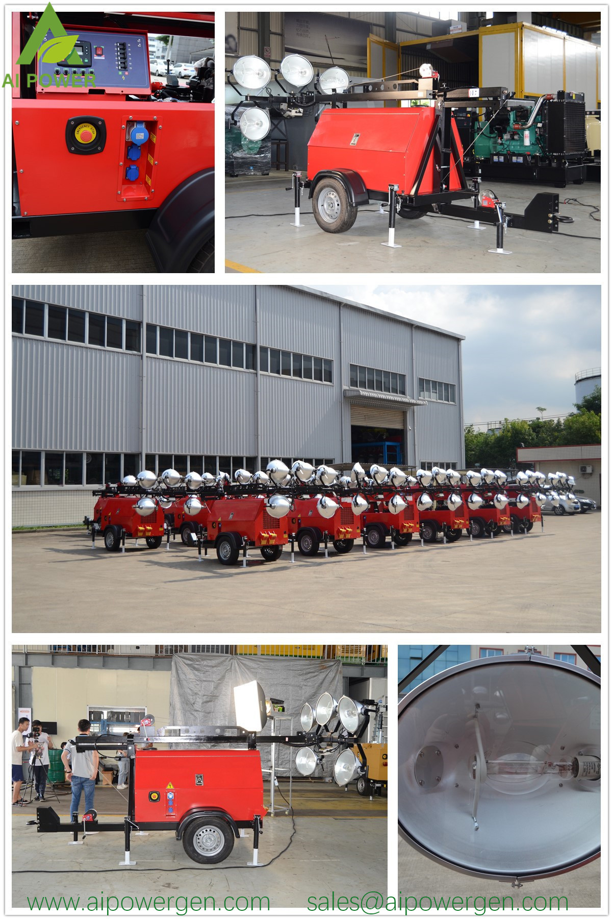 4x350 Watts Portable Light Tower