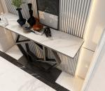 1500*400*800mm White Sintered Stone TV Console Table Modern Luxury