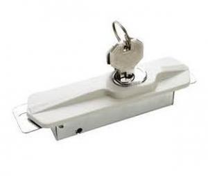 China Steel Cabinet Lock for Sliding Door White Color Panel Lock for Steel Enclosure on sale