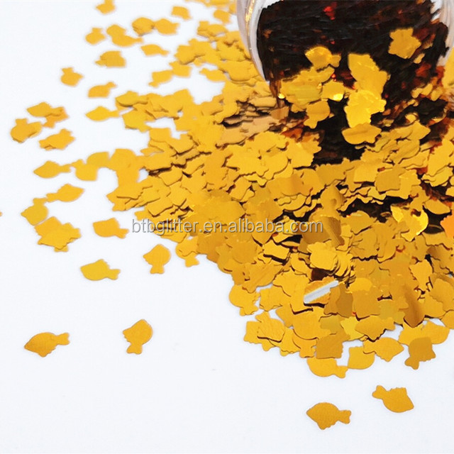 Poly Fish Shaped Glitter for Wedding Party Decoration in Glittery Design