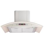 Stainless Steel Glass Arc Shaped Kitchen Range Hood Low Noise Wall Mounted