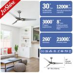 Plywood Blade Modern LED Ceiling Fan 52 Inch AC Motor Home Using